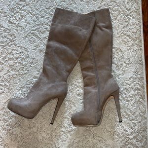 Taupe Suede Boots